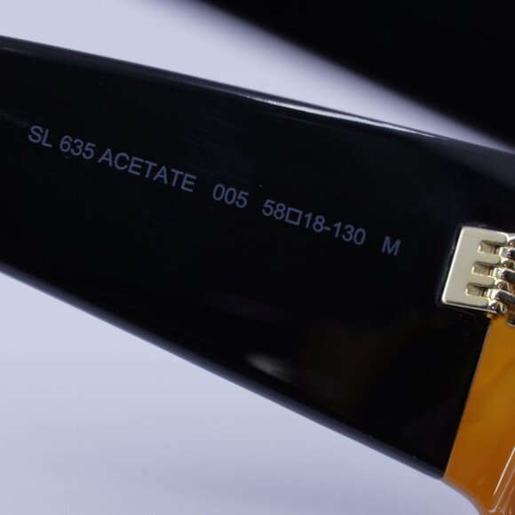 Saint Laurent SL635ACETATE 005 Sunglasses Havana Rectangle Frame, Grey Lenses - Picture 5 of 11